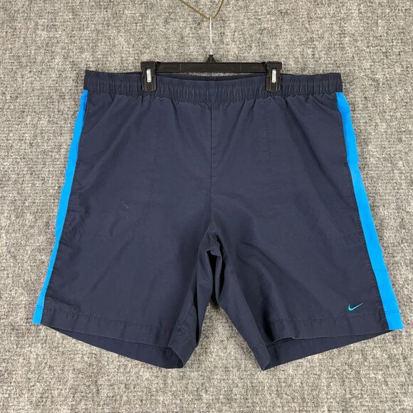Nike Shorts Mens XXL Blue Vintage Swim‎ Trunks Swimwear Beach Lined Drawstring - Picture 1 of 10